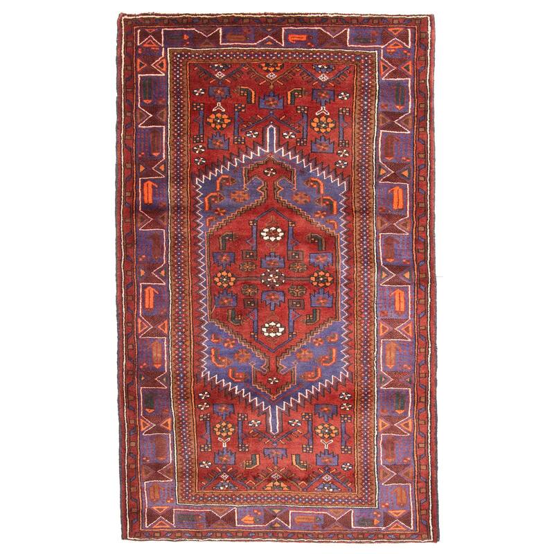 ECARPETGALLERY Hand-knotted Konya Anatolian Dark Red Wool Rug - 4'4 x 7'5