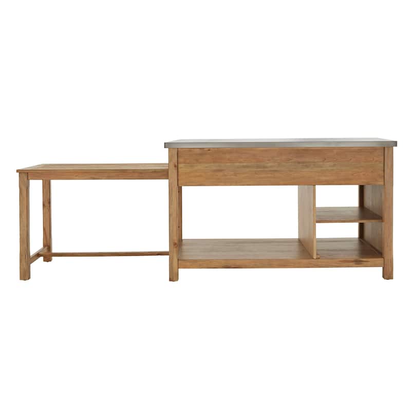 Tali Reclaimed Look Extendable Kitchen Island by iNSPIRE Q Classic