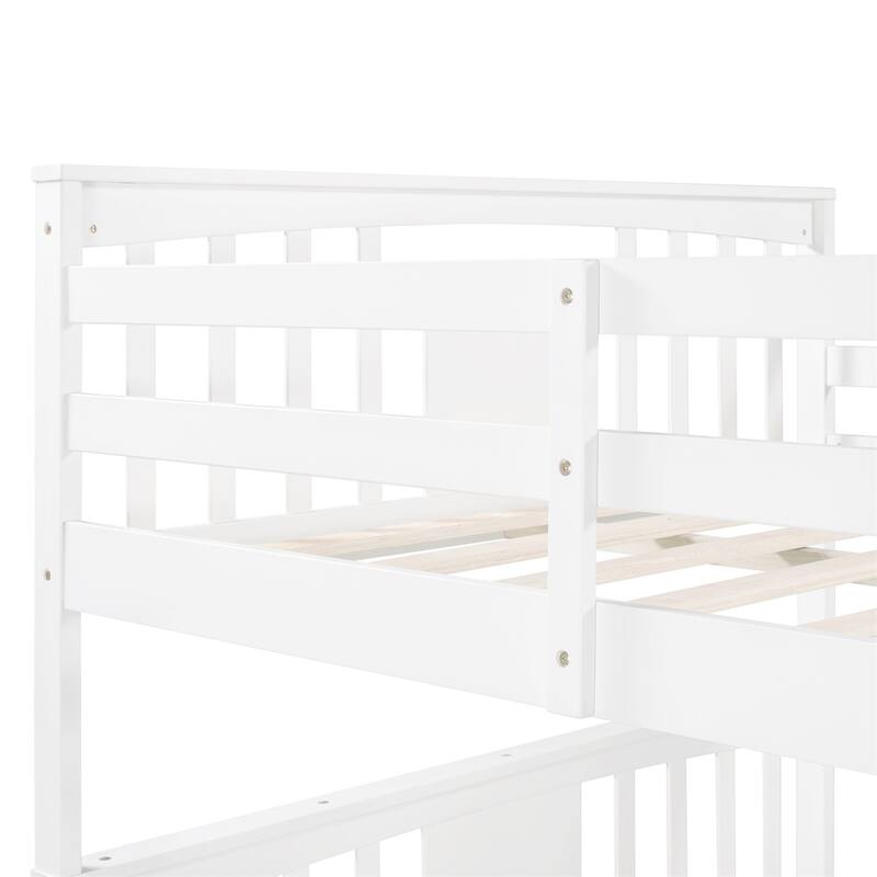 Merax Full over Full Bunk Bed with Drawers and Ladder