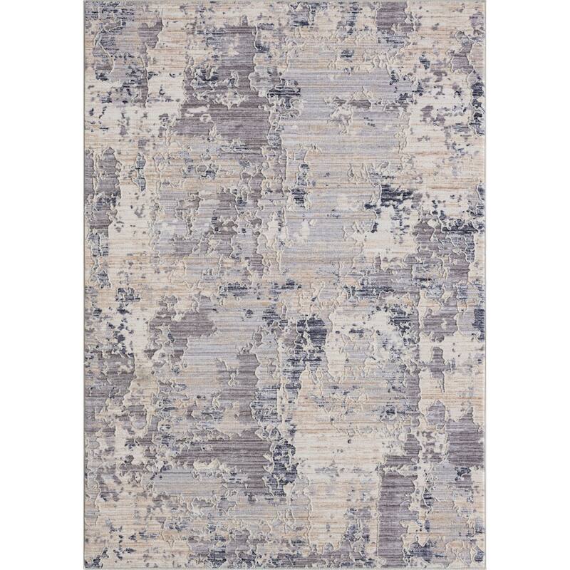Sevita Lancaster Abstract Area Rug - 7'9" X 9'9" - Grey/Blue