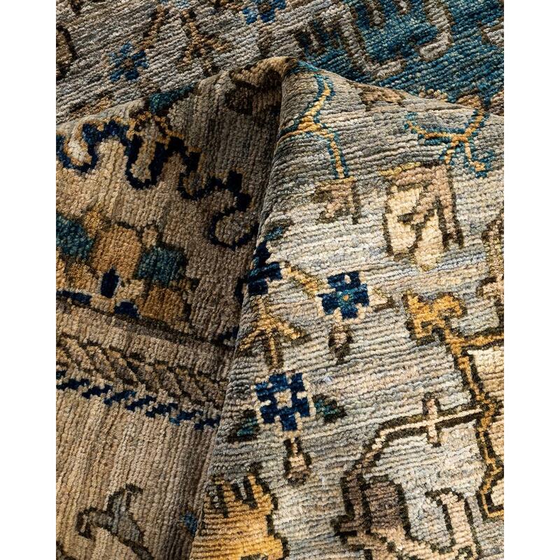 Serapi One-of-a-Kind Hand-Knotted Area Rug - Gray, 5' 9" x 8' 7" - 5' 9" x 8' 7"