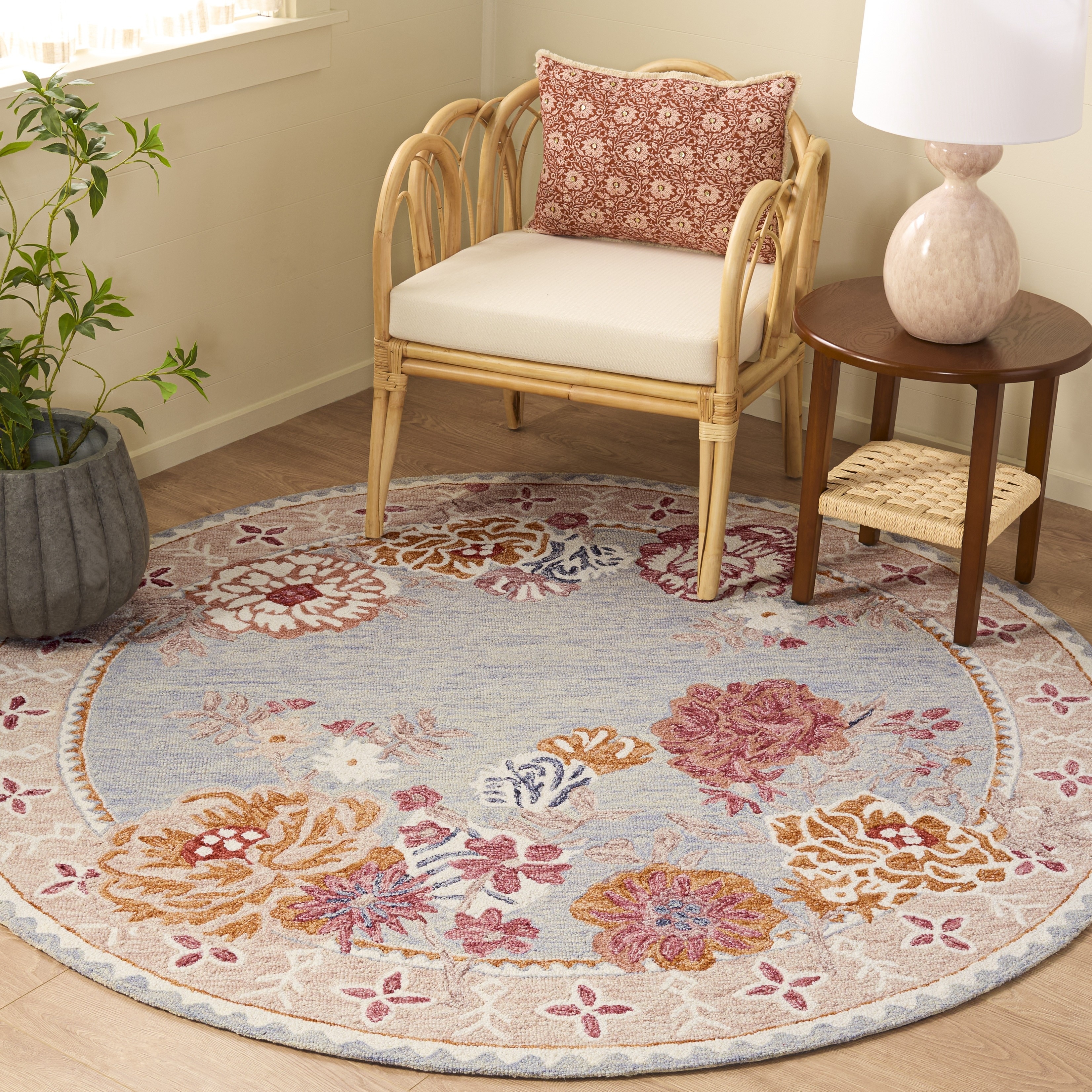 SAFAVIEH Handmade Jardin Pamina Floral Wool Rug - Overstock - 43179083