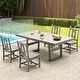 preview thumbnail 26 of 92, Versatile Outdoor Dining Sets w Swivel/Folding Chairs & Steel Slat Table and HDPE Dining Table Set for Gardens, Patios