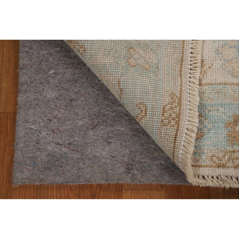 Vegetable Dye Oushak Turkish Traditional Rug Handmade Wool Carpet - 3'1" x 3'11"