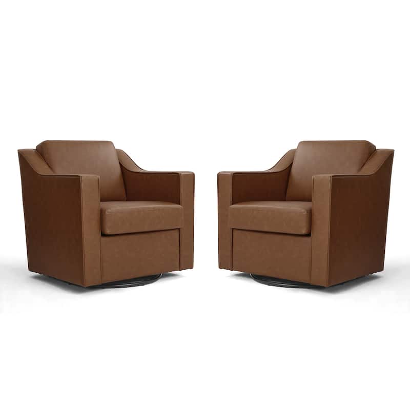 Modern Swivel Upholstered Armchair Accent chair Set of 2