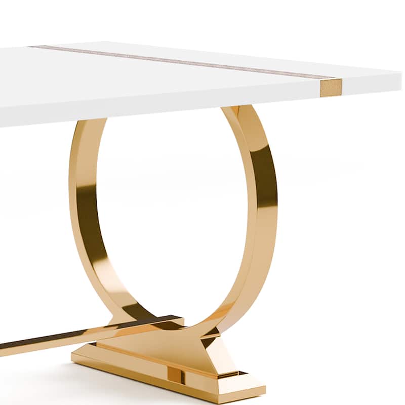 Furniture of America Carra Modern 5-Piece Stainless Steel Dining Table Set