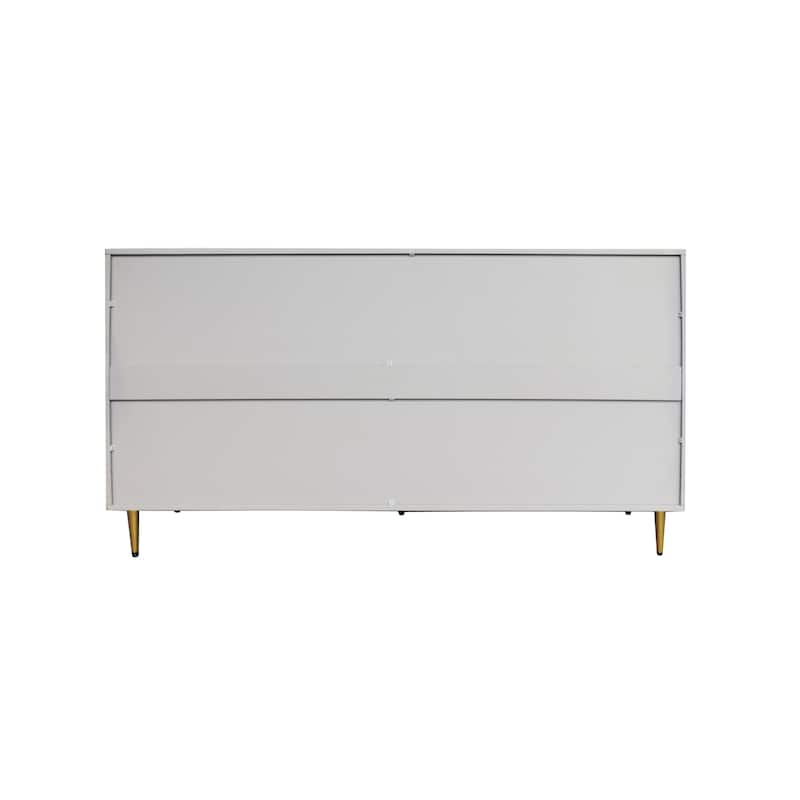 60" Modern Blue/ Grey Lacquered 4 Door Wooden Sideboard Buffet Server Accent Storage Cabinet
