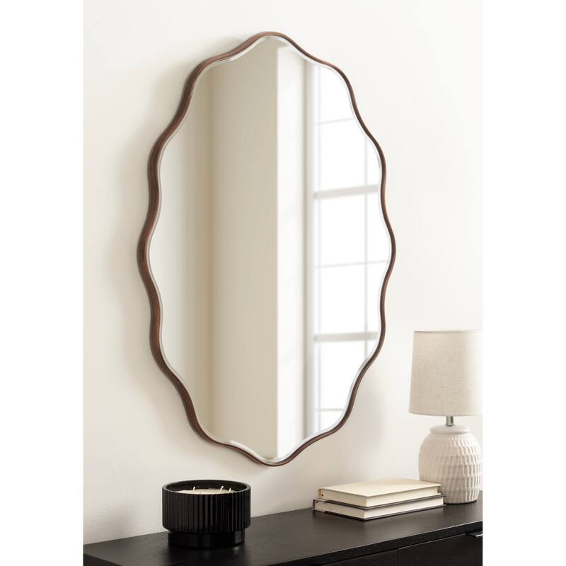 Kate and Laurel Viona Oval Scalloped Mirror