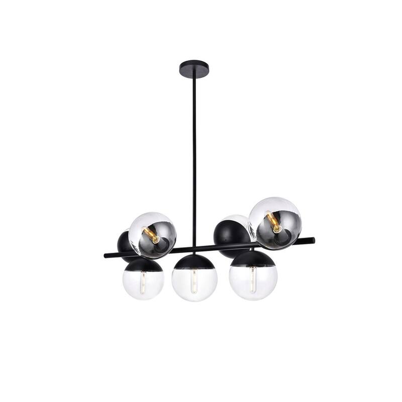 7-Light 43 inch Pendant with Clear Glass