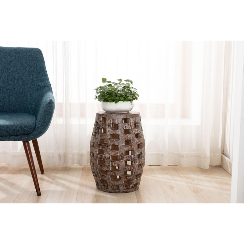 Boraam Hampton Weathered Walnut Side Table
