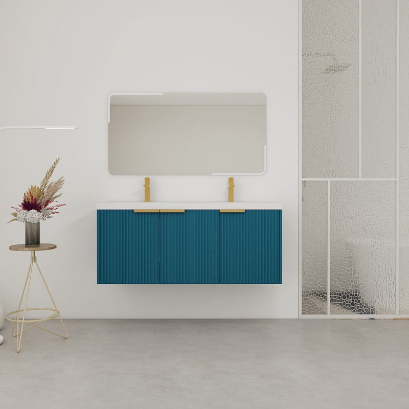 Wall Mounted Bathroom Vanity with Resin Sink