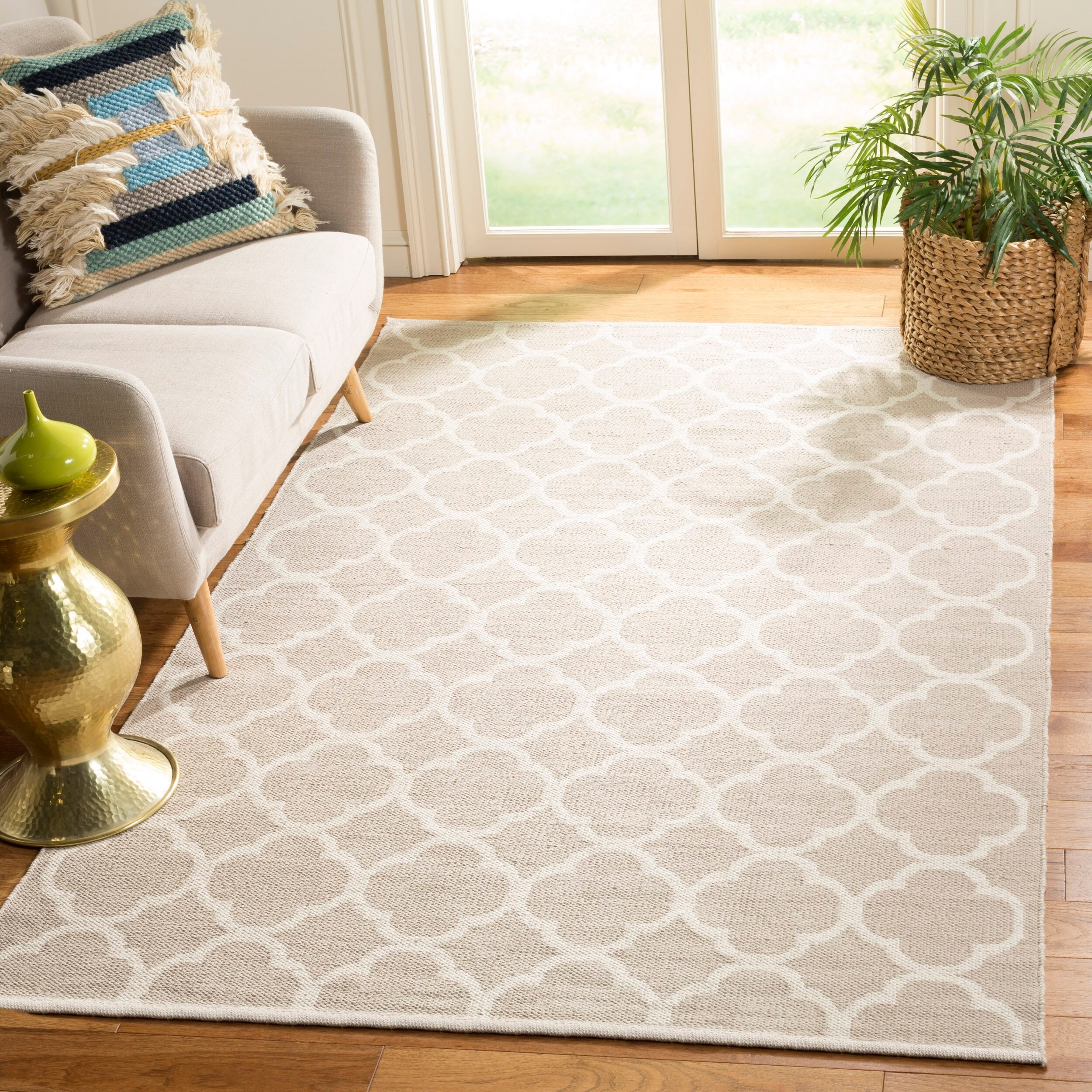 Safavieh Handmade Flatweave Montauk Meital Casual Cotton Rug for sale