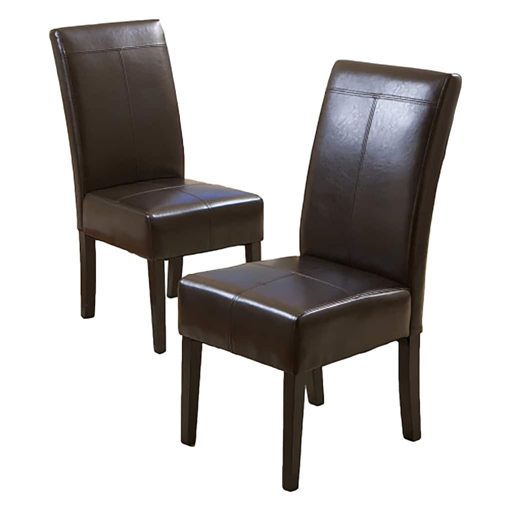 Leather Dining Chair Side Chair Coffee Chair Set of 2 Office Chair Meeting Room Chair with Wood Legs