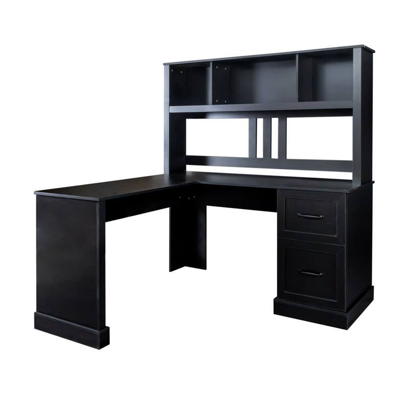 Home Office Computer Desk with Hutch