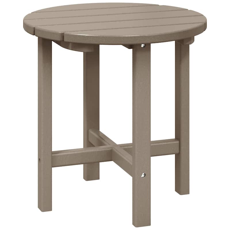 Polytrends Altura Eco-friendly All Weather Round 18" Side Table