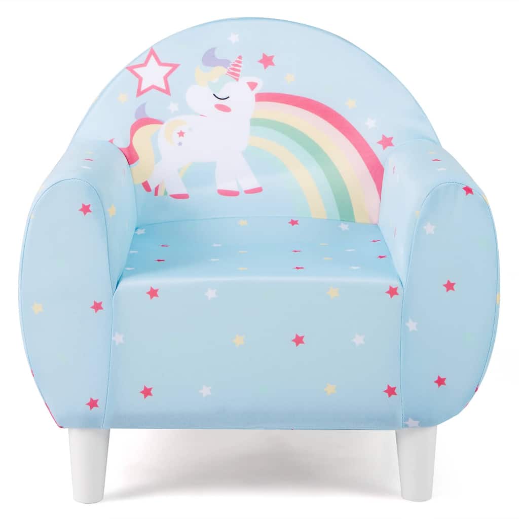 Costway Kids Sofa with Breathable Spandex Fabric High-density Sponge - See Details