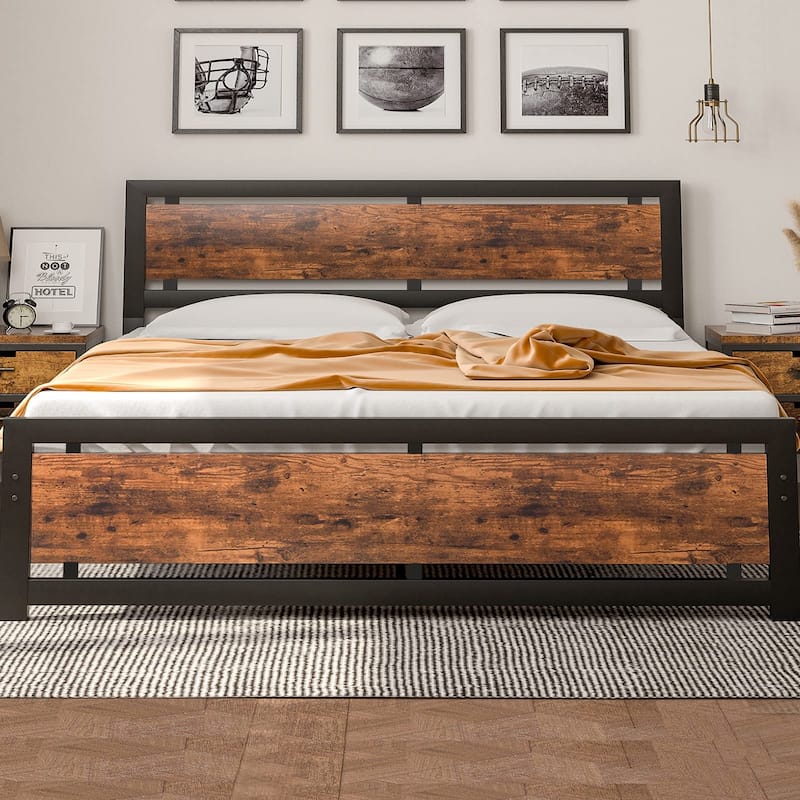 Full/Twin/ Queen/ King Metal Platform Bed Frame