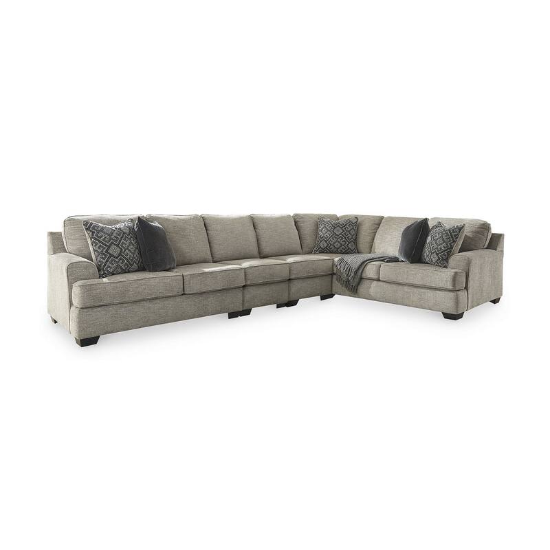 Signature Design by Ashley Bovarian Gray 4-Piece Sectional - 154"W x 99"D x 39"H