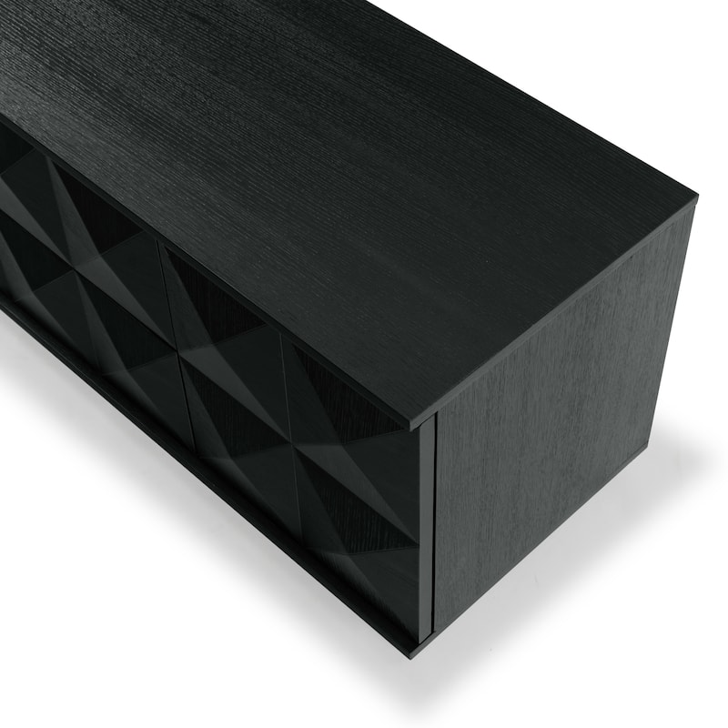 SAFAVIEH Couture Patty 4 Door Wood Media Stand - 63"W x 17"D x 19"H