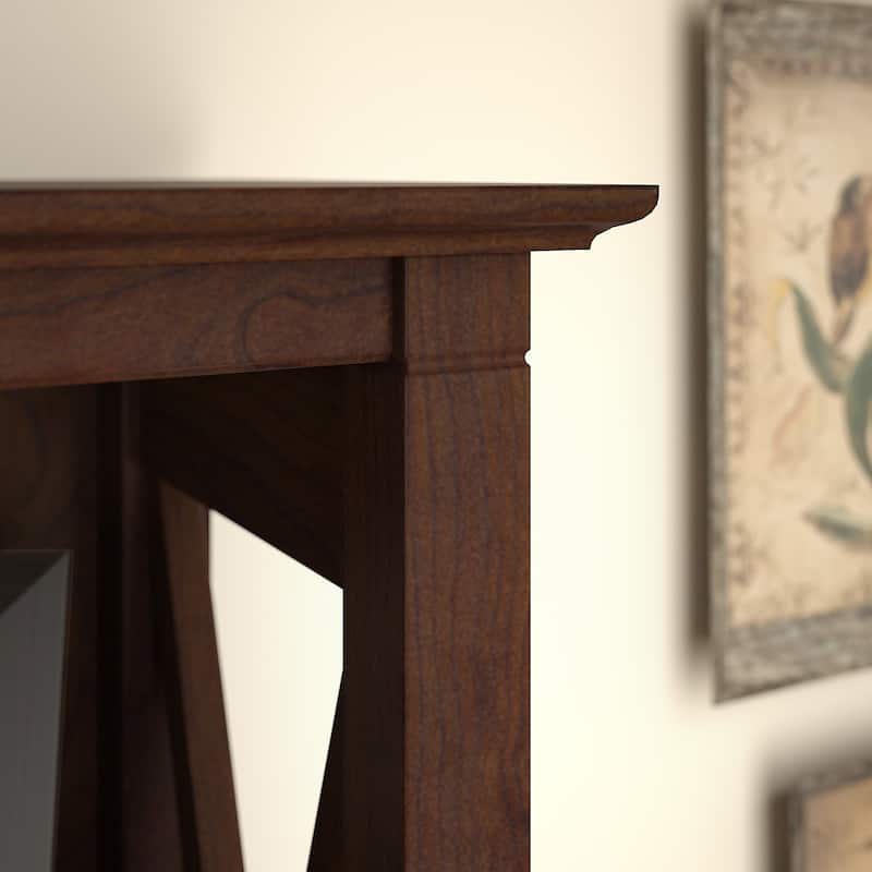 Key West 48W Writing Desk with Cabinet and Bookcase by Bush Furniture