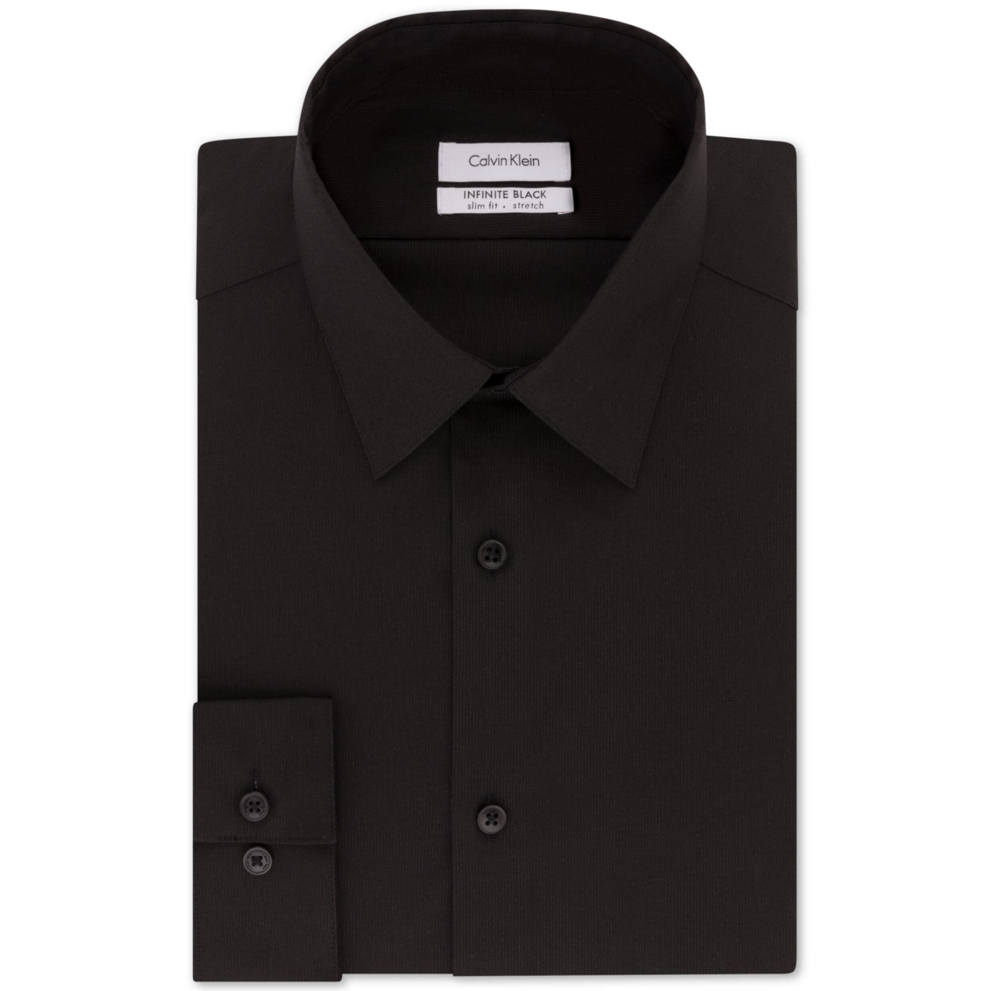 mens slim fit black button down shirt