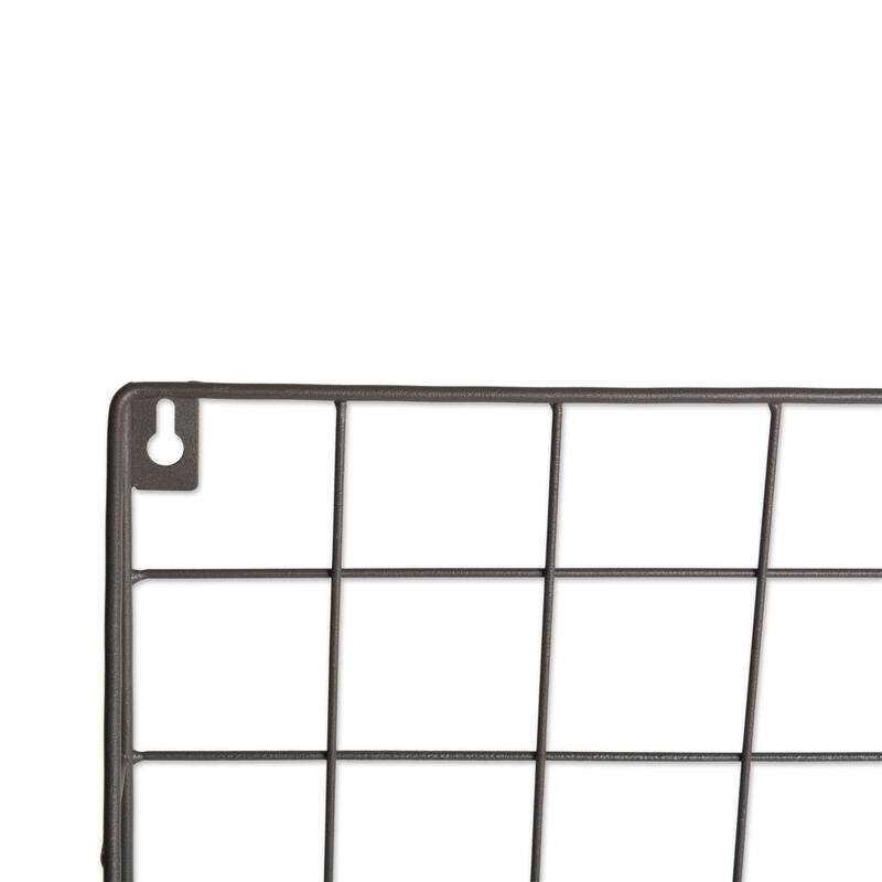 Set of 2 Grey Wire Wall File Basket Storage, 45"