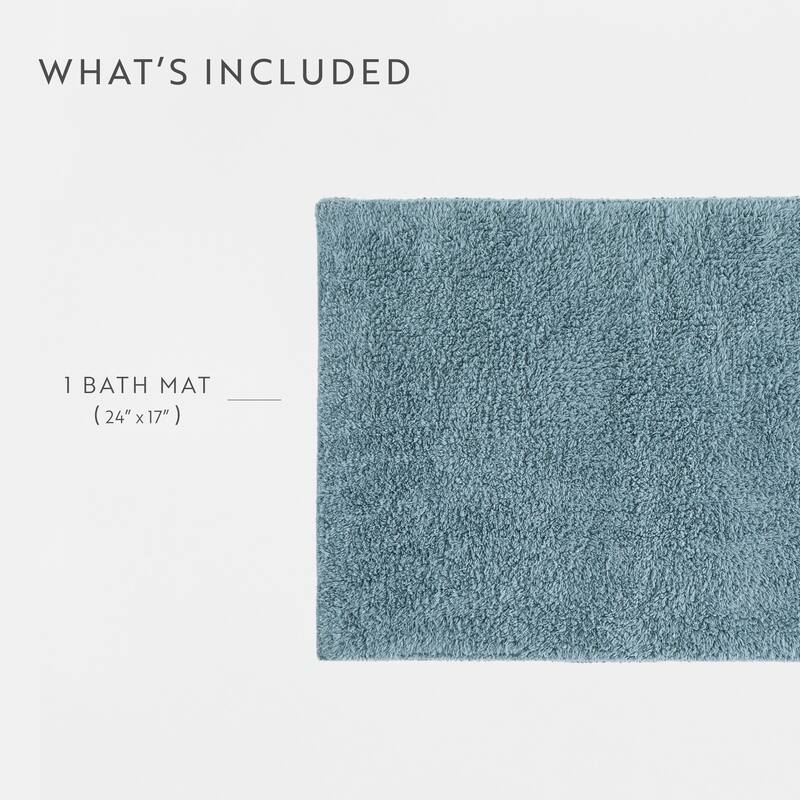 Becky Cameron 100% Cotton Reversible Solid Bath Mat