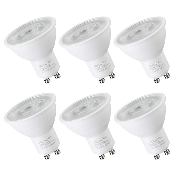 6 Pack 6.5W LED MR16 Base Light Bulb, 5000K Daylight - On Sale - -