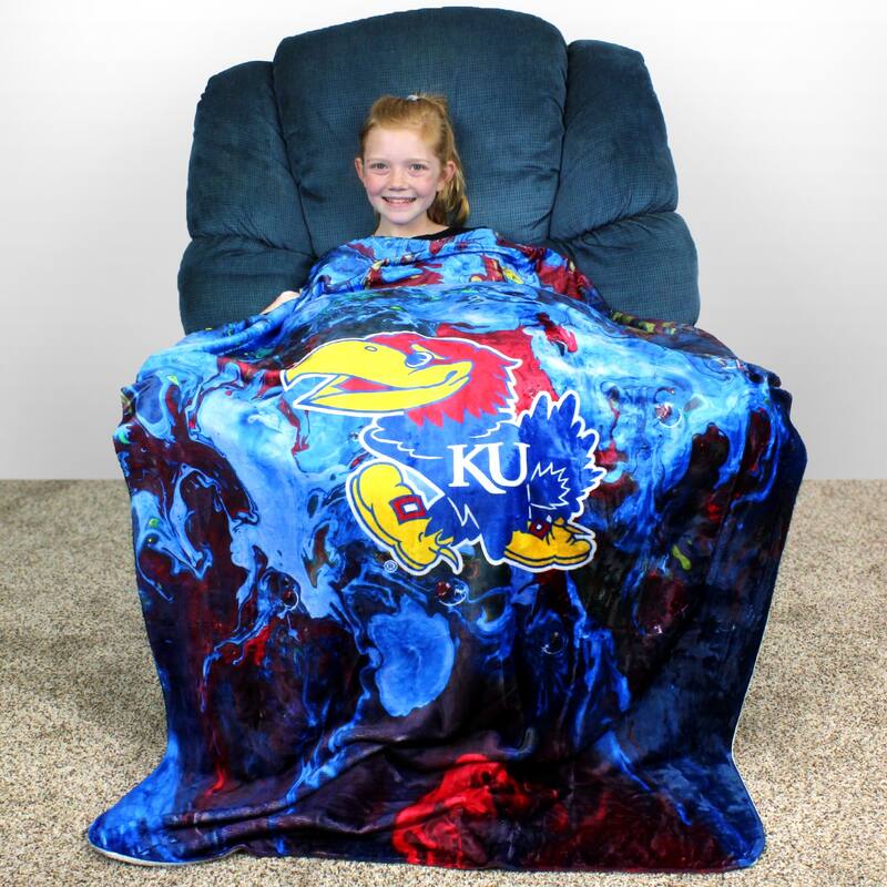 Kansas Jayhawks Sublimated Soft Throw Blanket