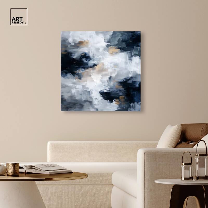 Midnight and Ivory II Canvas by Art Remedy, Gallery Wrapped