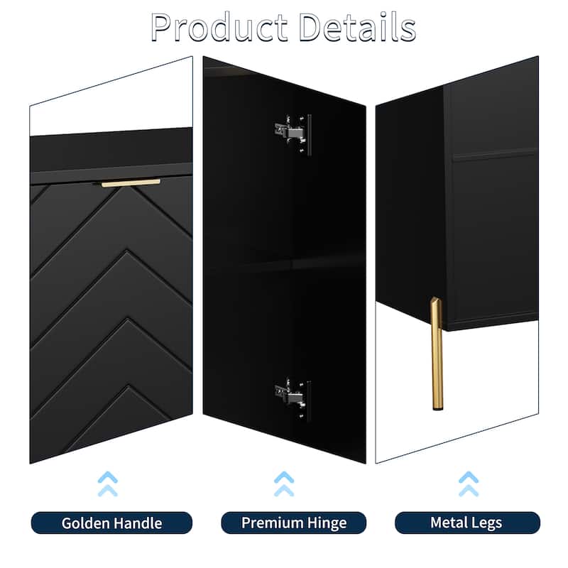 Clihome Modern 4-Door Buffets Sideboards