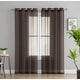 preview thumbnail 58 of 117, HLC.me 2 Piece Semi Sheer Voile Window Curtain Drapes Grommet Top Panels Bedroom, Living Room - Set of 2 panels