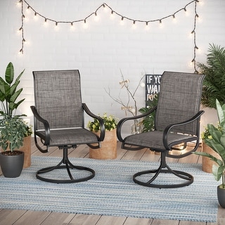 Padded swivel deals patio chairs