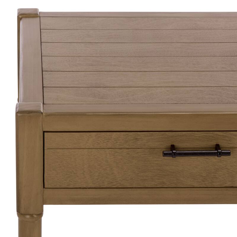 SAFAVIEH Zennure White Washed Grey Writing Desk