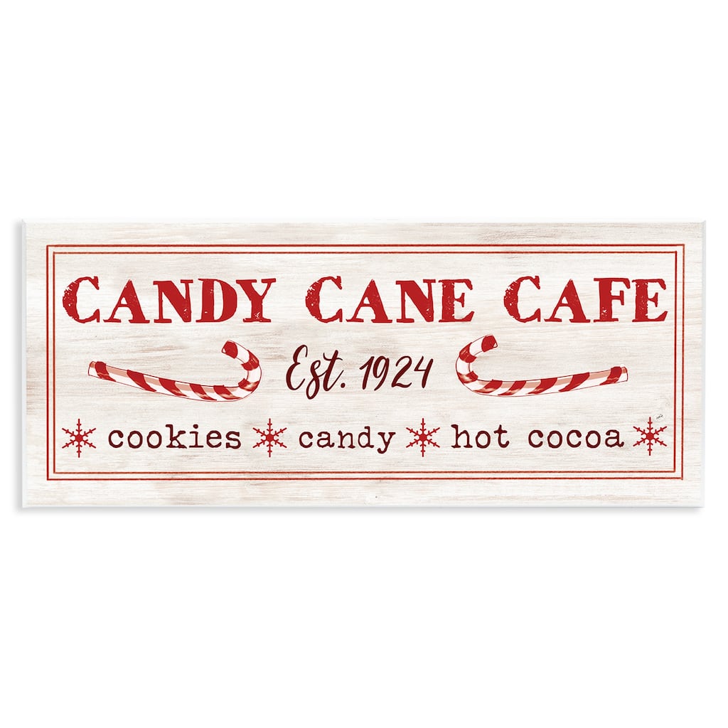 Stupell Vintage Candy Cane Cafe Wall Plaque Art Design By Dogwood Portfolio