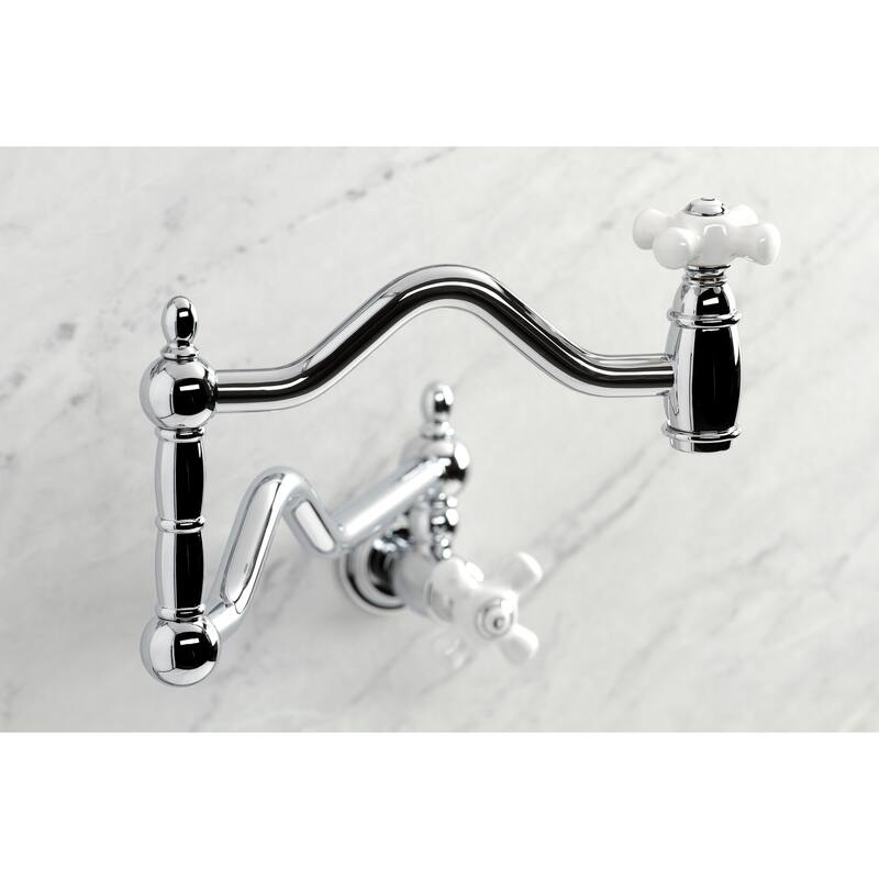 Kingston Brass Heritage Wall Mounted Pot Filler Faucet