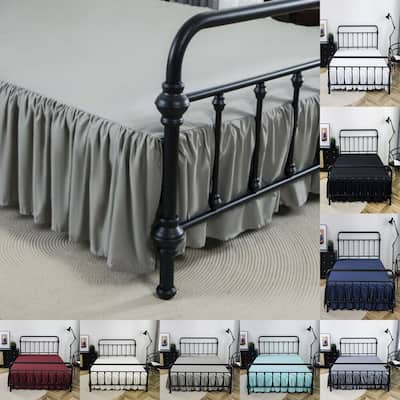 King 14" Drop Dust Ruffle Microfiber Pleated Bed Skirt