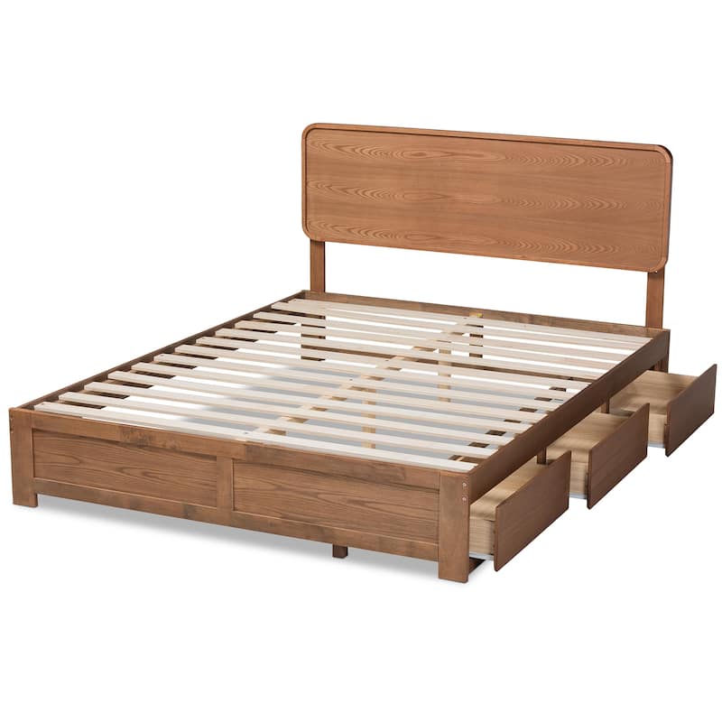 Eleni Modern and Contemporary Transitional 3-Drawer Storage Bed