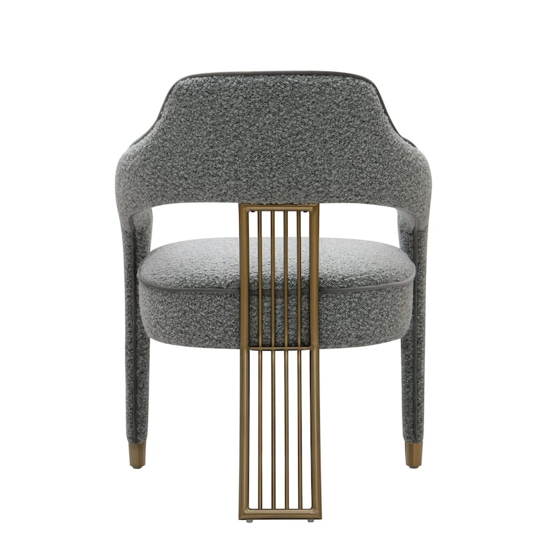 Modrest Kasem Modern Grey Fabric & Gold Dining Chair