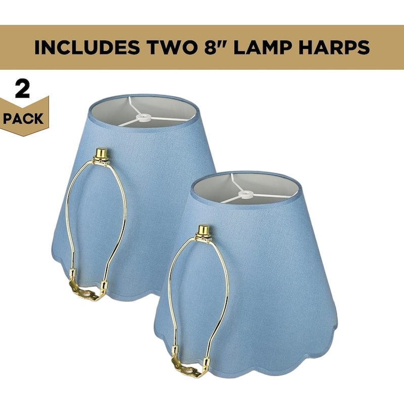 Royal Designs Scallop Empire Lamp Shade Set of 2 - 7 x 13 x 10