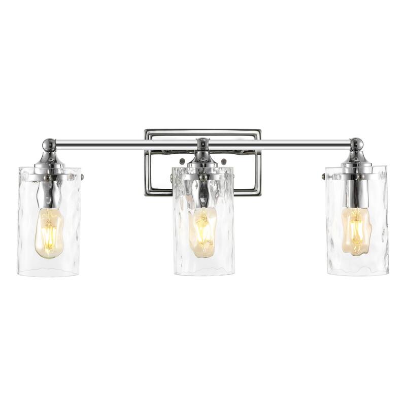 SAFAVIEH Lighting Mavluda 3-Light 24-inch Glass Shade Wall Sconce (LED Bulbs Included) - 23.5 In. W x 6 In. D x 9 In. H