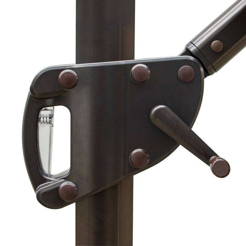 VredHom 10 Ft Square Double Top Cantilever Patio Umbrella with Cross Stand