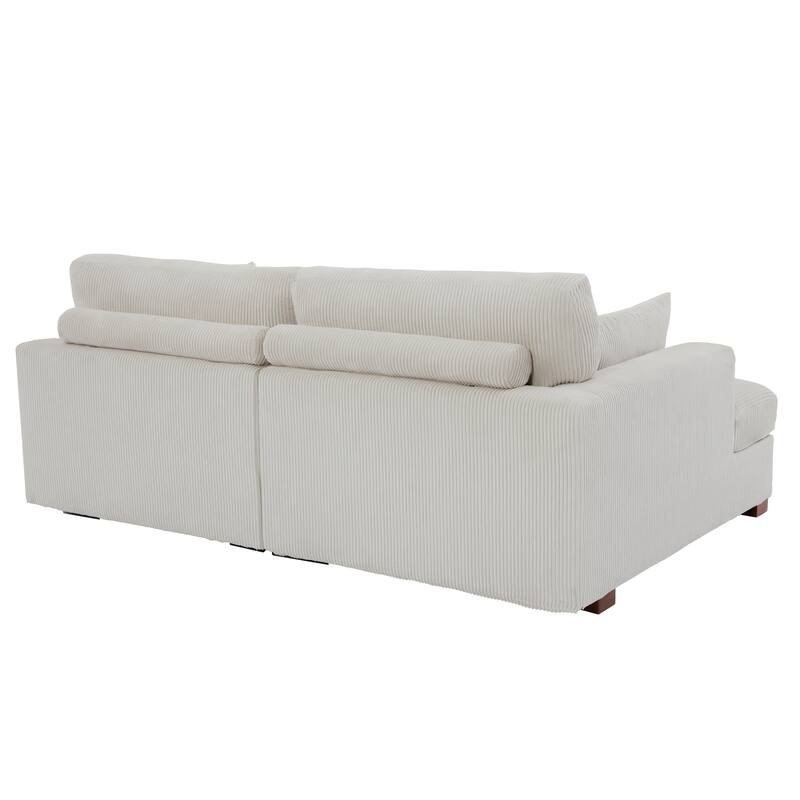 Modern Corduroy Modular Sectional Sofa Chaise Couch Bed