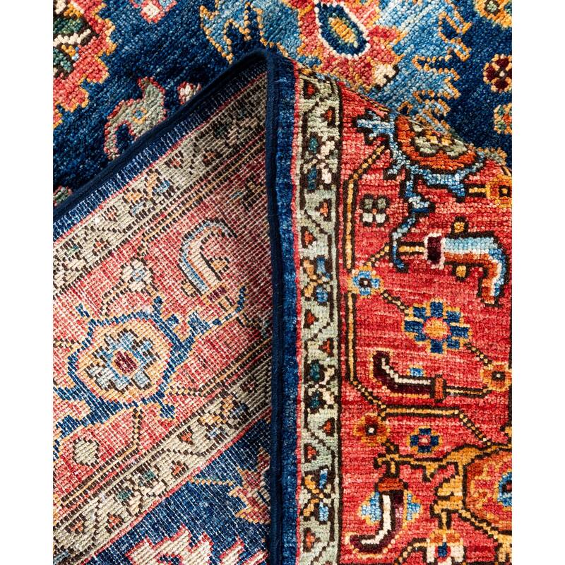 Serapi One-of-a-Kind Hand-Knotted Area Rug - Blue - 4' 3" x 6' 1"