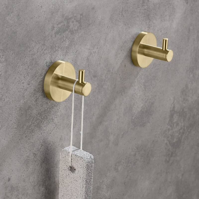 Circular Bathroom Towel & Robe Hook 2 Count