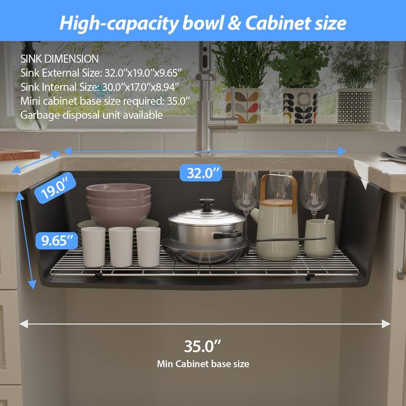 Lordear Undermount Kitchen Quartz Sink Workstation Composite Sink Solid Surface