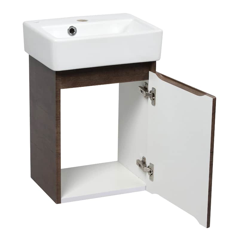 Modern Wall-Mounted Bathroom MINI-Vanity with Washbasin | Comfort Collection No Mirror