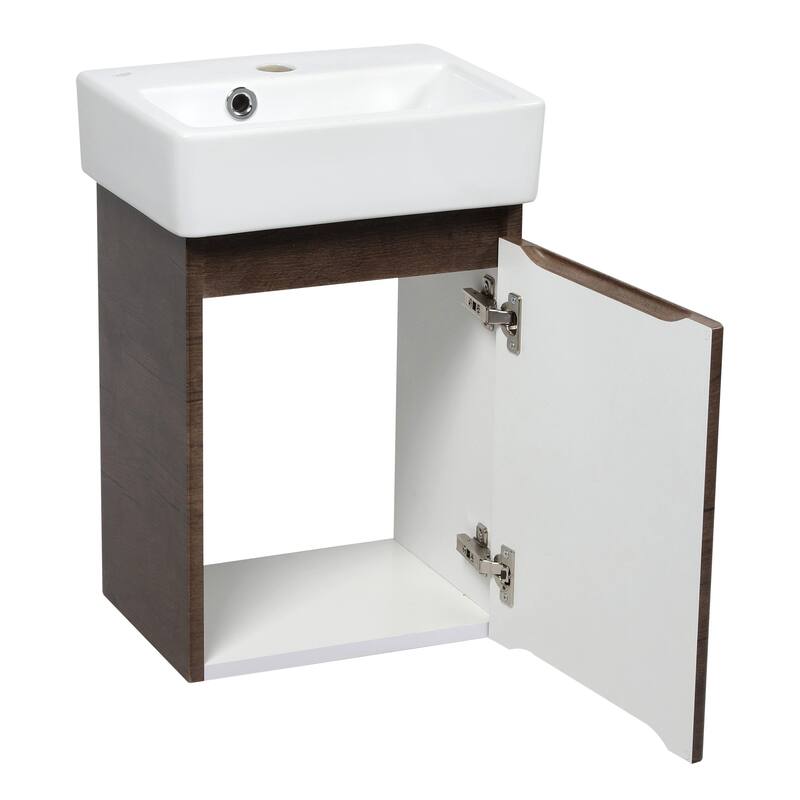 Modern Wall-Mounted Bathroom MINI-Vanity with Washbasin | Comfort Collection mirror Omega 24" included