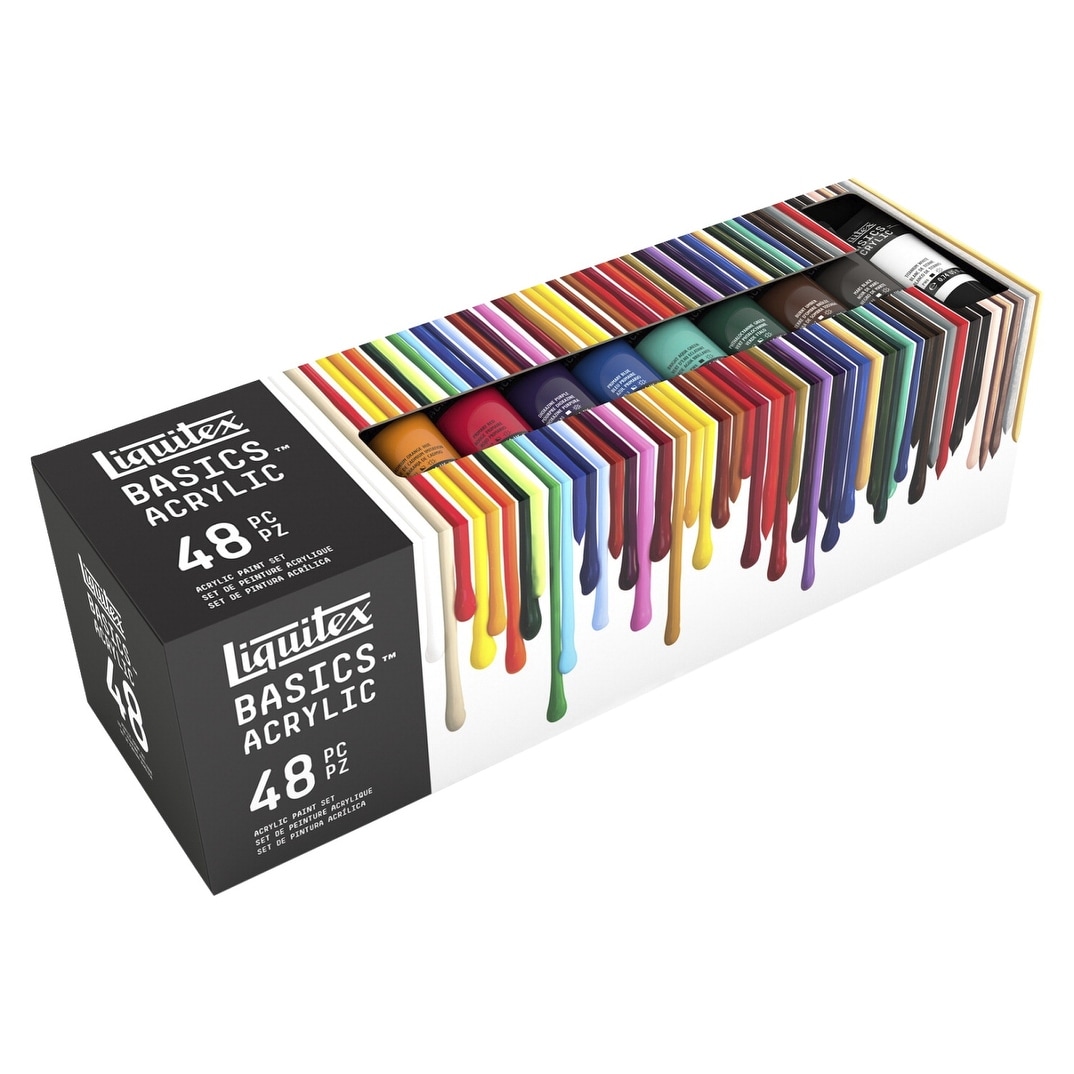 Shop Liquitex Basics Acrylic Paint Set 0 74 Ounce Tubes Assorted
