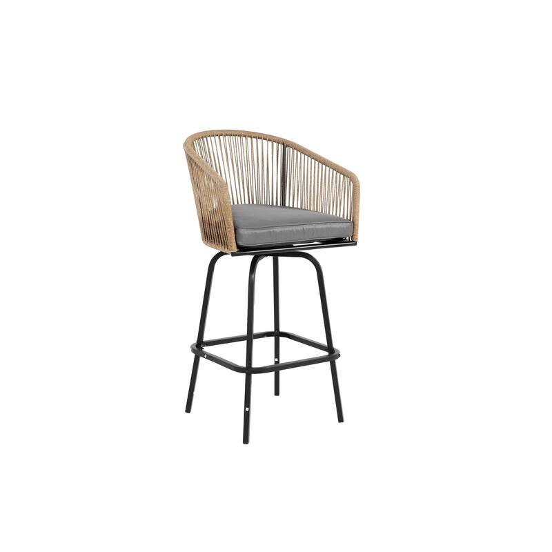 Outdoor Bar Stools Set Of 4 - Grey